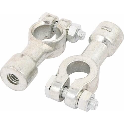 1Pair Car Metal Straight Battery Terminals Positive Negative Clamps T065