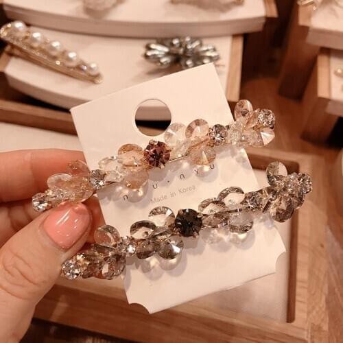 1PC Korea Luxury Crystal Horsetail Hairpin for Girls in Womens Hair Accessories Chic Fashion HeadWear
