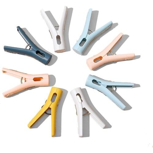 10/20pcs Clothes Pegs Multifunction Beach Towel Clips Bed Sheet Handdoek Plastic Windproof Clothespins Cute Socks