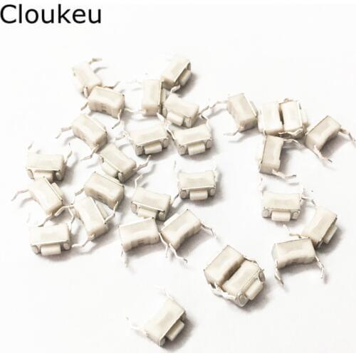 100Pcs White 3*6*4.3mm DIP2 3x6x4.3 Touch micro Push Button Switch