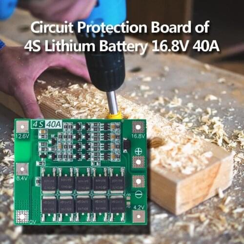 4S 40A Protection Board 4 string lithium Battery Protective Board Charger Board For Drill BMS Enhance/Balance Motor 14.8V 16.8V