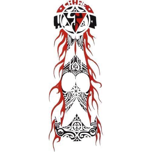 5pcs 15*45cm large Waterproof Tattoo Sticker Cool Fashion Temporary Tattoo Arm Leg Body Art Makeup Skin Beauty