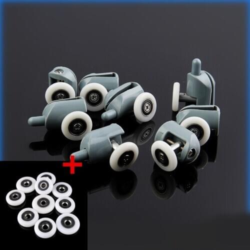 8pcs Diameter19/20/23/25/27mm Shower Door Rollers/Runners/Wheels shower room pulley Replacement 4top +4bottom