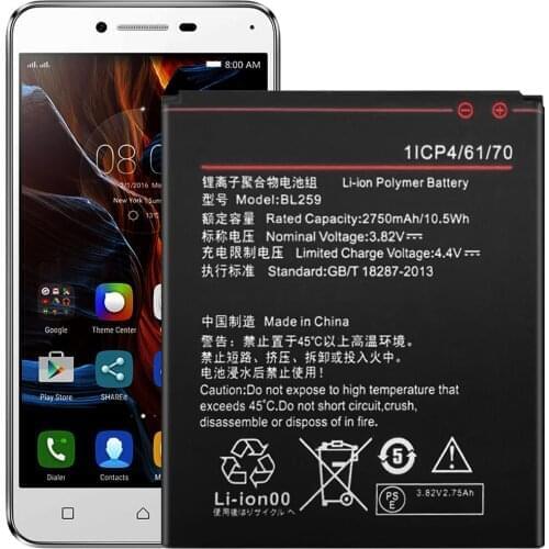BL259 Battery For Lenovo Lemon K3, K5 Vibe, K5 plus, K32C36, K32C30 Battery Replacement Repair Part