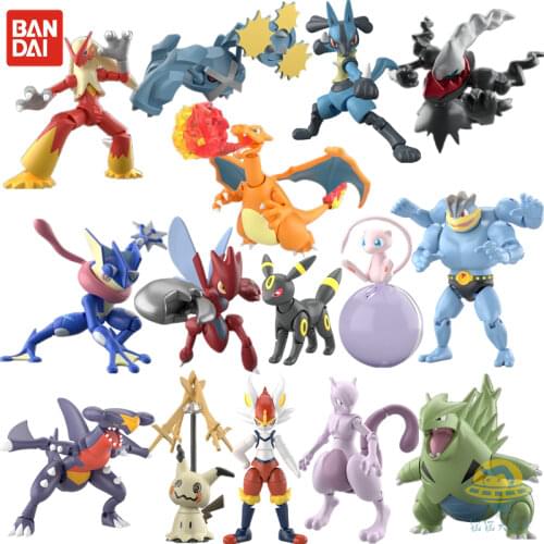 Bandai Action Figure CANDY TOY EX CASHAPON Greninja Mewtwo Mew Charizard Metagross Joints Movable Model Children toys