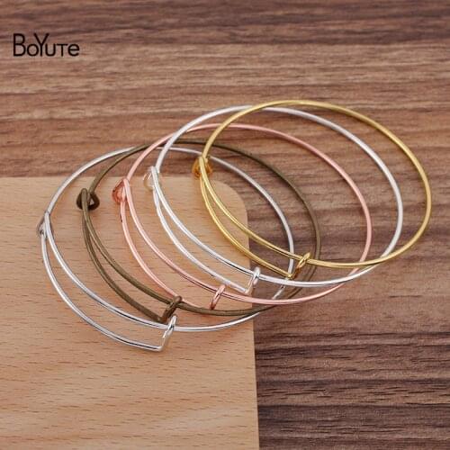 BoYuTe (50 Pieces/Lot) 65*1.5MM Metal Iron Adjustable Bracelet Base DIY Jewelry Accessories Handmade Materials