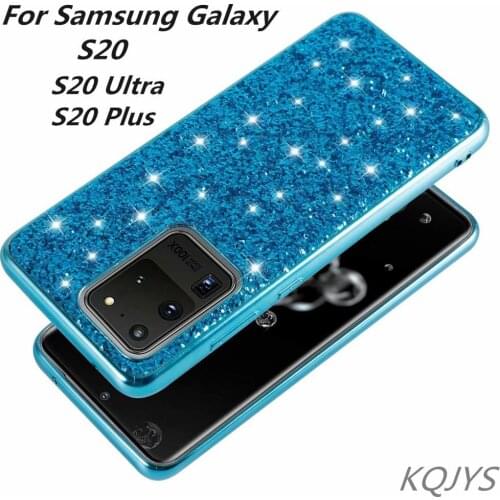 KQJYS for Samsung Galaxy S20 Ultra Luxury Crystal Glitter Case Back Cover Fashionable Glitter Diamond Back Cover for Galaxy S20