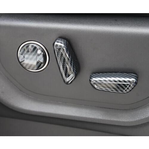For Ford Raptor F150 2017 2018 2019 2020 Carbon Fiber Car Interior Seat Adjustment Button Trim Cover Seat Button Cover Trim