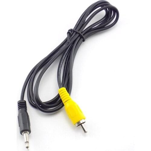 1.5 Meter 3.5 mm 1/8" Mono Plug To Single RCA Male Jack Cable extension cord AV Audio Video Adapter Connector line