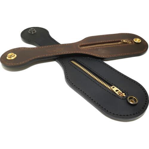 New leather racket Boston coin coin pocket Mad horse skin thick leather men and women defense multi-functional EDC Storage