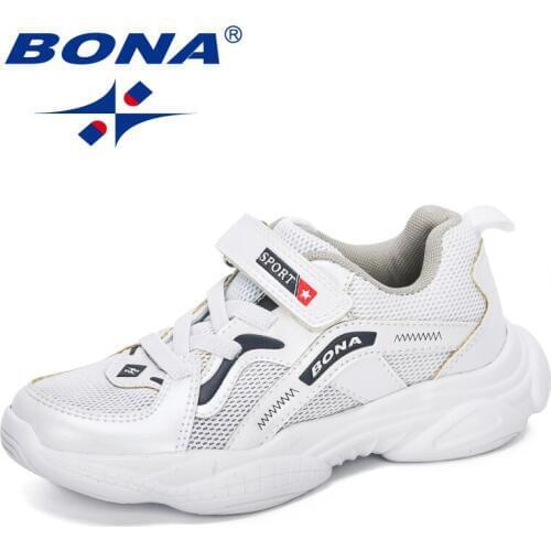 BONA 2020 New Designers Trendy Children Sneakers Outdoor Girls Walking Shoes Synthetic Casual Running Shoes Boys Jogging Shoes