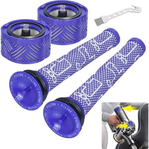 Washable Pre Post HEPA Motor Filter For Dyson V6 And For Dyson DC59 Vacuum Cleaners Replaces Part # 966741-01 And 965661-01