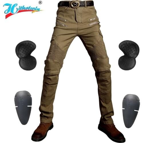 Hithotwin New PK07 Motorcycle Pants Men Moto Jeans Protective Gear Riding Touring Motorbike Trousers Motocross Pants Moto Pants