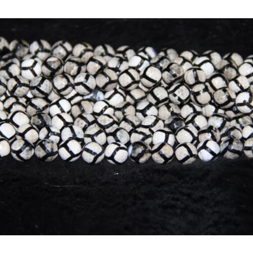 10mm Black Mystical Stone Necklace Spherical Beads 15.5" Tibetan Ball Dzi Beads Loose Gems Stone Beads Tibetan Gate Beads