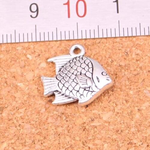 13pcs Fish Goldfish Charms Metal Alloy DIY Necklace Pendant Making Findings Handmade Jewelry 16*17mm