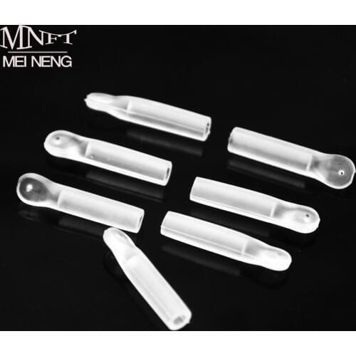 MNFT 200Pcs Clear Waggler Float Adaptors Silicone Quick Change Fishing Tackle Carp Match Floats Tackle Accessories