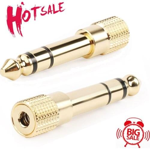 Jack 3.5 Speaker Connector 6.35mm Male to 3.5mm Female Audio Connector 3.5 Jack Aux Cable for Speaker Guitar Jack 6.35