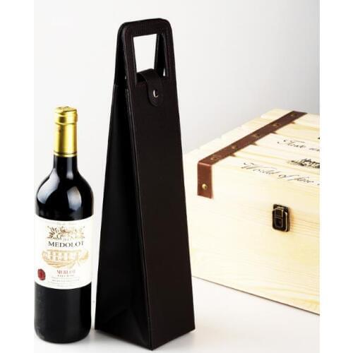 Red Wine Packing High Grade Leather Fashion Classic Single Wines Bag With Handle Gift Storage Boxes Hot