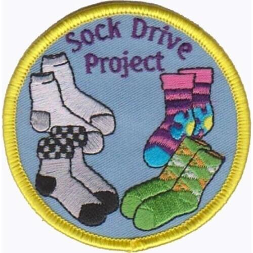 Embroidery the scrapbooking logo, Customized Designs are Welcomed, with 50pcs MOQ, 100pcs/lot, free shipping