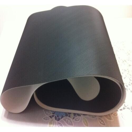 Customized heat resistant black color PVC treadmill rubber conveyor belt supplier