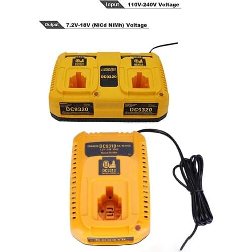 EU Plug For Dewalt Battery Charger DC9310 7.2V-18V Nicad & Nimh Battery DW9057 DC9071 DC9091 DC9096 Batteia Charger