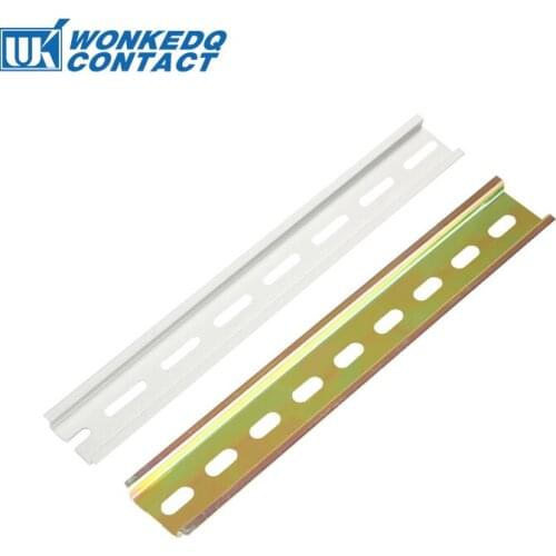 NS35 DIN Rail 2Pcs Steel / Aluminum Thickness 1/1.2/1.5mm Length 50cm Universal Terminal Block Mounting NS 35-S/AL-1.0/1.2/1.5