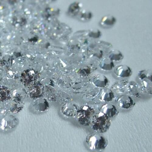 100 pcs/lot free shipping 5 mm Cubic Zirconia white round CZ stone clear crystal bead