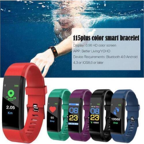 115Plus Ce Rohs Sports Tracker Wristband Fitness Smart Bracelet With Instruction Support App Download