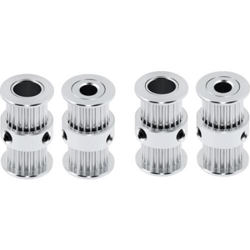 1Pcs Aluminum Double GT2 6mm Width 20 Tooth Teeth 2GT Timing Drive Pulley Pully Wheels Gear For 3D Printer Bore=5mm/8mm