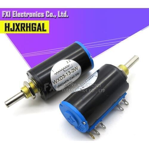 2PCS WXD3-13-2W 10K ohm WXD3-13 2W Wirewound Potentiometer Rotary side Rotary Multiturn NEW Hot sale