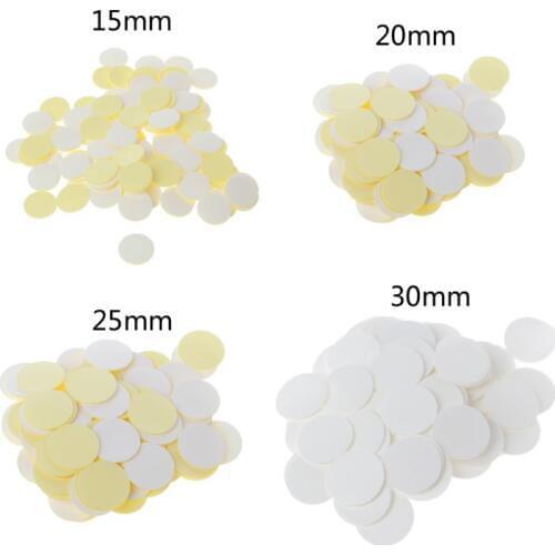 2020 New 100Pcs 15/20/25/30mm Clear Invisible Round Double Sided Silicone Self Adhesive Dots Stickers Universal High Quality