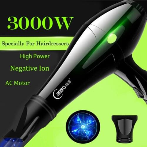 3000W Blow Dryer 220V Negative Ion Hair Dryer Household Electric Air Hair Dryer Professional Salon AC Hairdressing Blow Canister