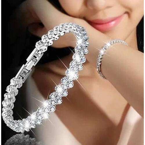 5 Colors Cubic Zirconia Tennis Bracelet & Bangles For Women Gifts New Luxury Wristband Crystal Bijoux Fashion Jewelry
