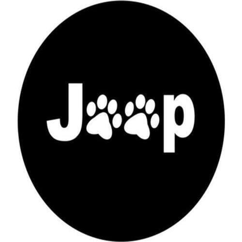 1Pcs Car Tire Cover Black 14", 15",16" ,17'' inch JP Paw Print Logo PVC PU Spare Tyre Wheel Valve Covers For Cars Accessories