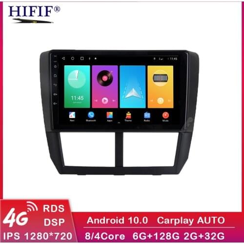 9"Car Android 10 Radio Multimedia Player For Subaru Forester 2008-2012 Octa Core 4G+64G 8 Core GPS Navigation 2.5D IPS TDA 7850