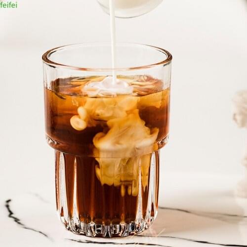 Bar Striped glass cup whisky tea coffee milk water mug Cocktail Brandy Vodka shot glasses Wine Transparent cups Drinkware set