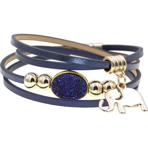 Women bracelet trendy magnetic buckle leather bracelets for women charm bracelets & Bangles female jewelry