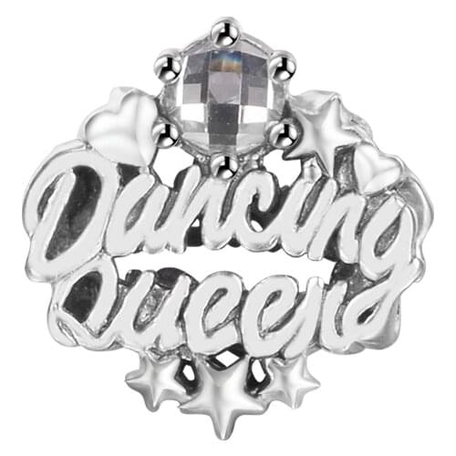 2021 New Fits Pandora Bracelet 925 Sterling Silver Openwork Dancing Queen Charms Beads for Jewelry Making Kralen Berloque