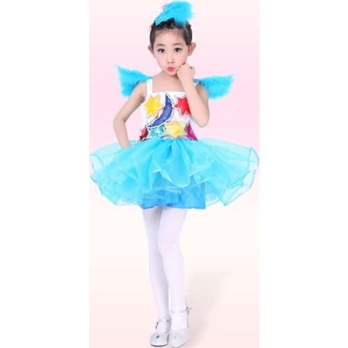 Children Saia Ballerine Stage Show Dancewear Lovely Jazz/Modern Tutu Dress For Girls Kids Performance Toddler Halloween Outfits