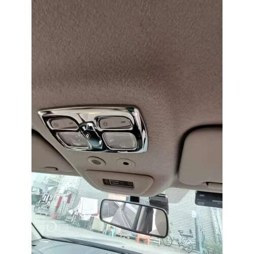 For Dacia Renault Duster 2018-2021 Reading Light Cover Trim Decoration Interior Roof Lamp Frames stainless steel Accessories