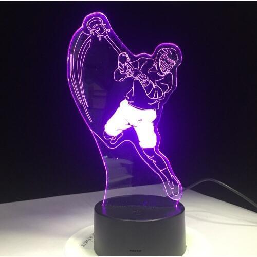 Ice Hockey Sports Modelling 3D Table Lamp 7 Colors Change LED Night Light USB Bedroom Sleep Lighting Sports Fans Gift Home Decor