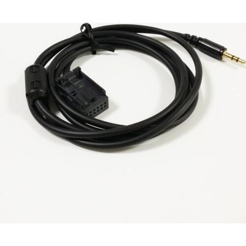 Biurlink 150CM Shielded Car CD Stereo Audio AUX Line 3.5MM Jack AUX-IN Cable Adapter For OPEL CD40 CD70 DVD90 MP3 12-Pin Plug