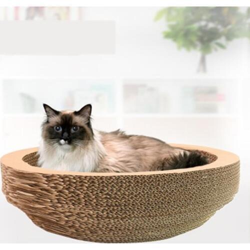 Bowl Type Cat Catnip Scratch Board Nail Scraper Mat Bed Toy Cats Scratcher Corrugated Paper Kitten Pad Rest Pet Supplies