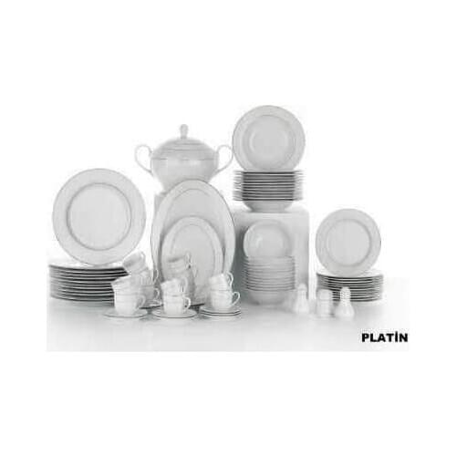 Schafer Alfa Round Dinner Set 85 Pieces Platinum Plt01