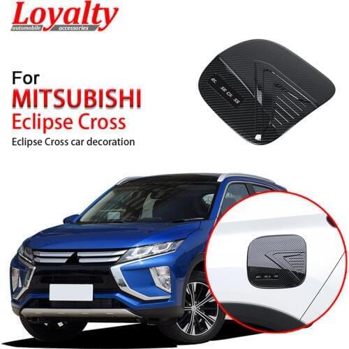 Loyalty For MITSUBISHI Eclipse Cross 2018 2019 Exterior Door Side Fuel Tank Cap Sequins Stickers ABS Carbon Fiber Auto Styling