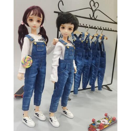 Blyth Doll Clothes Long Sleeve T-shirt/bib Overall Pant Jeans Doll Clothes for Azone,ob24,Blyth 1/6 Doll Accessories
