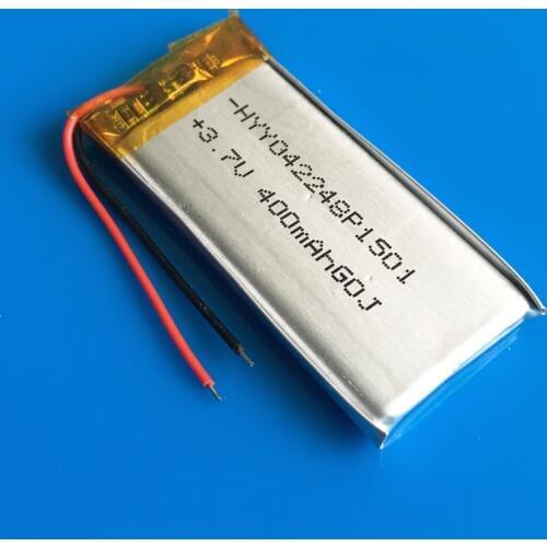 400mAh 3.7V lipo polymer lithium rechargeable battery Li-ion for MP3 MP4 GPS DVD bluetooth recorder headset e-book camera 402248
