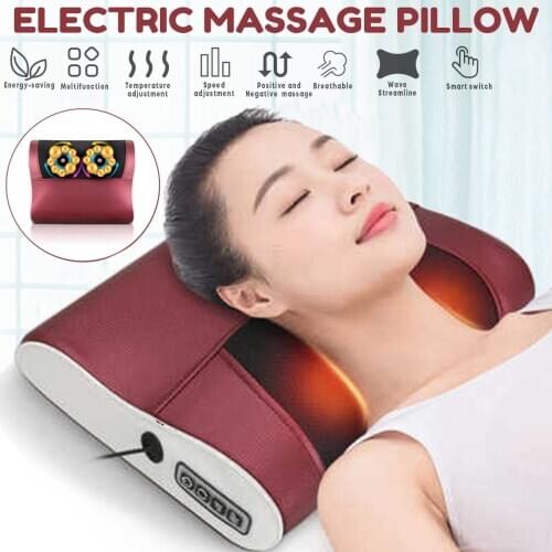 16Heads Relaxation Massage Pillow Electric Shoulder Back Heating Kneading therapy Neck Massage Vibrator Waist Leg Stress Relief