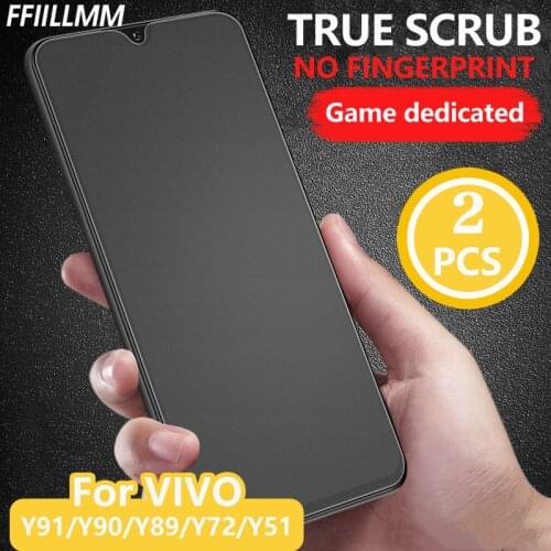 2Pcs/lot Matte Tempered Glass For Vivo Y91 Y90 Y89 Y72 Y51 Y50 Screen Protectors For Vivo Y30 Y20 Y19 Y17 Y15 Y11 Y30i Y12i Film