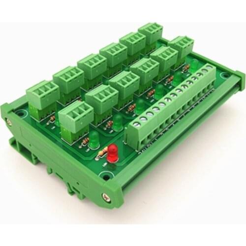 DIN Rail Mount PLC12 channel PNP input screw terminal block IO photoelectric proximity switch sensor terminal block